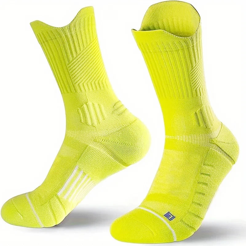 Nylon Spandex Crew Sports Socks for Men - 19