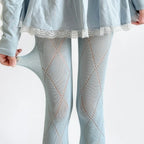 Nylon Geometric Pattern Mesh Tights