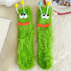 Polyester Elastane Cartoon Plush Socks