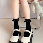 Nylon Lolita Ruffle Lace Socks