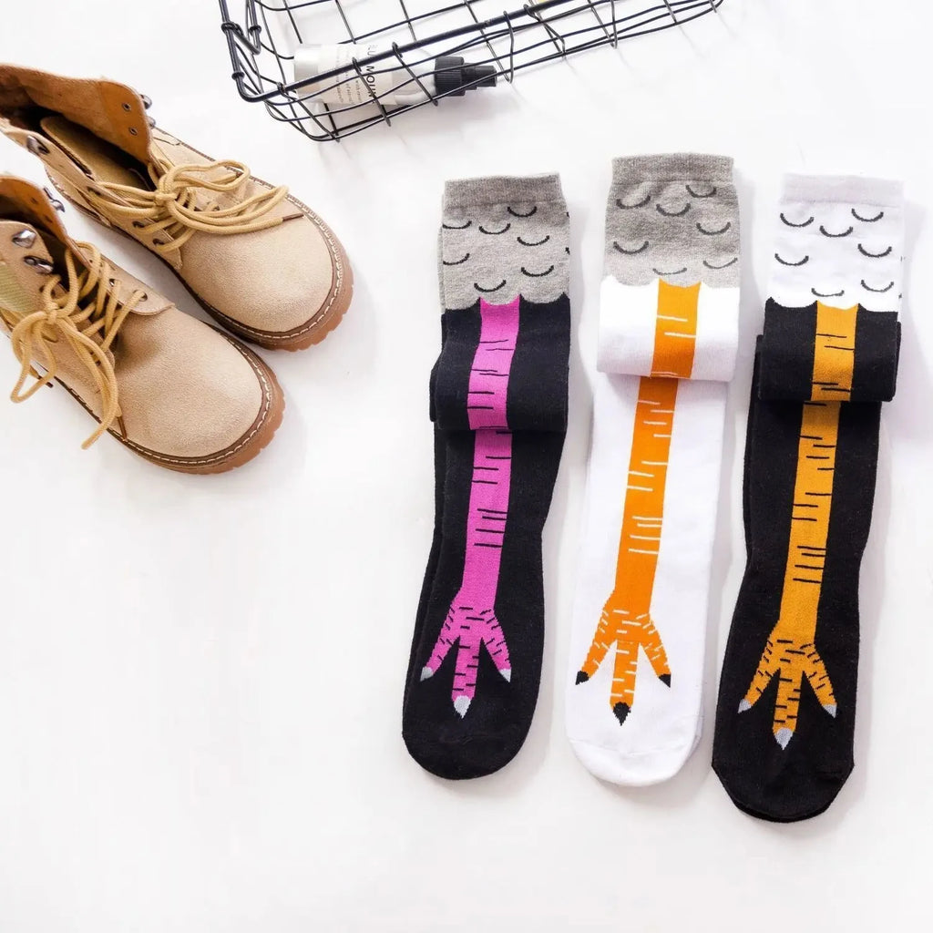 Polyester Nylon Over Knee Animal Print Stockings