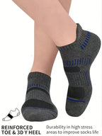 5 Pairs Polyester Elastane Knit Ankle Crew Socks