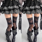 Lace Fishnet Thigh High Stockings