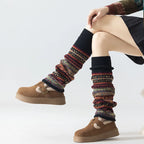 Polyester Bohemian Striped Leg Warmers