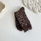 Thick Wool Leopard Print Thermal Socks for Women