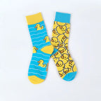 Cotton Blend Cartoon Mid Calf Unisex Socks