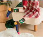 Cotton Christmas Mid Calf Socks for Women