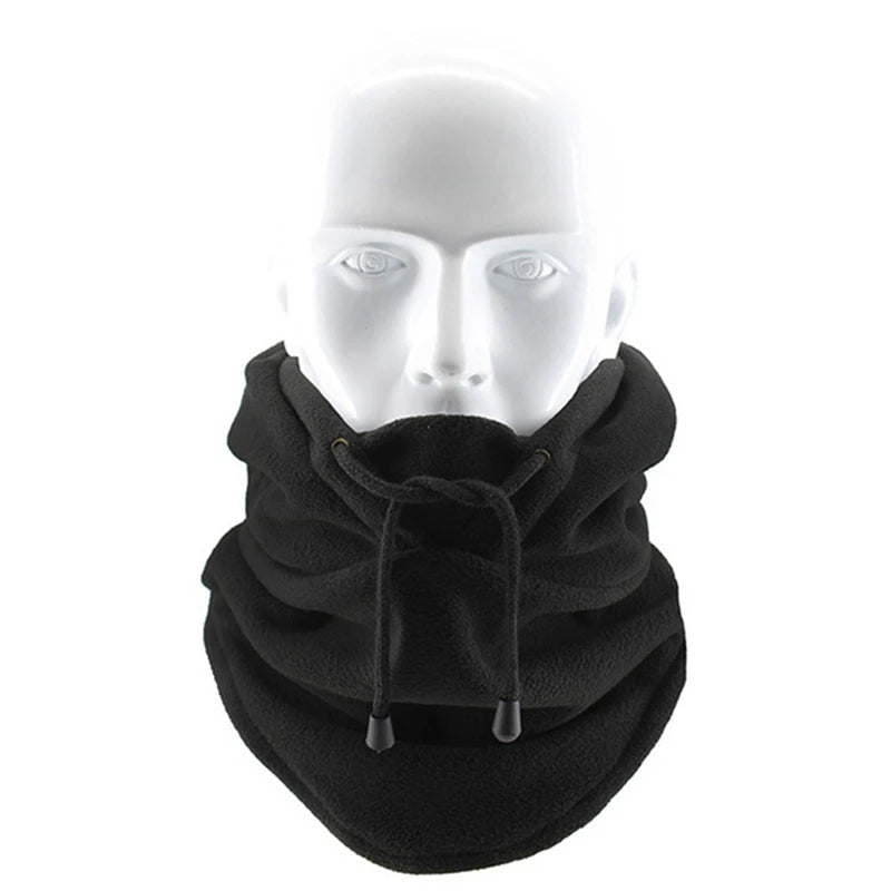 Cotton Polyester Fleece Thermal Hooded Neck Warmer Winter Hat