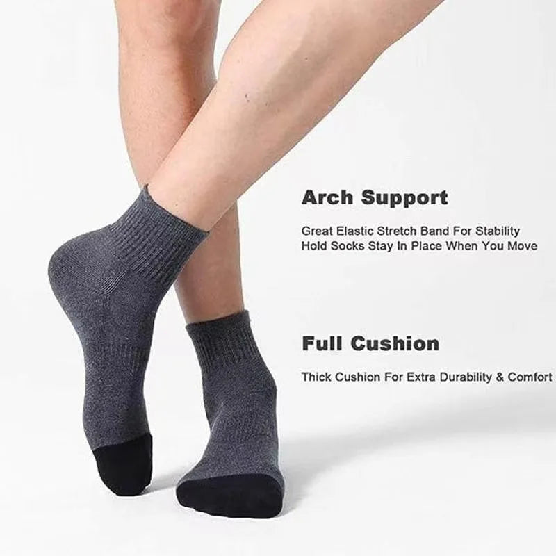 Polyester Elastane Crew Socks For Sports And Daily Wear - 4