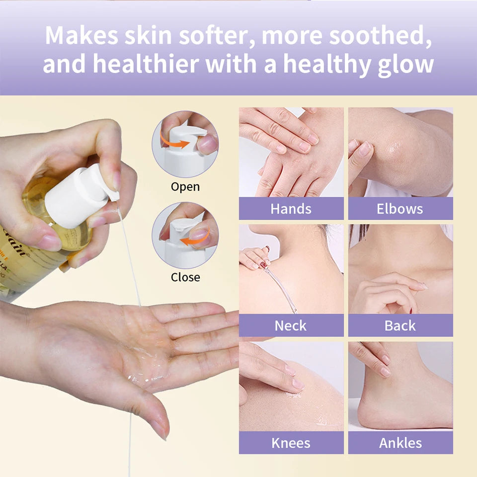 Vanilla Scented Moisturizing Body Oil for Dry Skin Hydration - 10