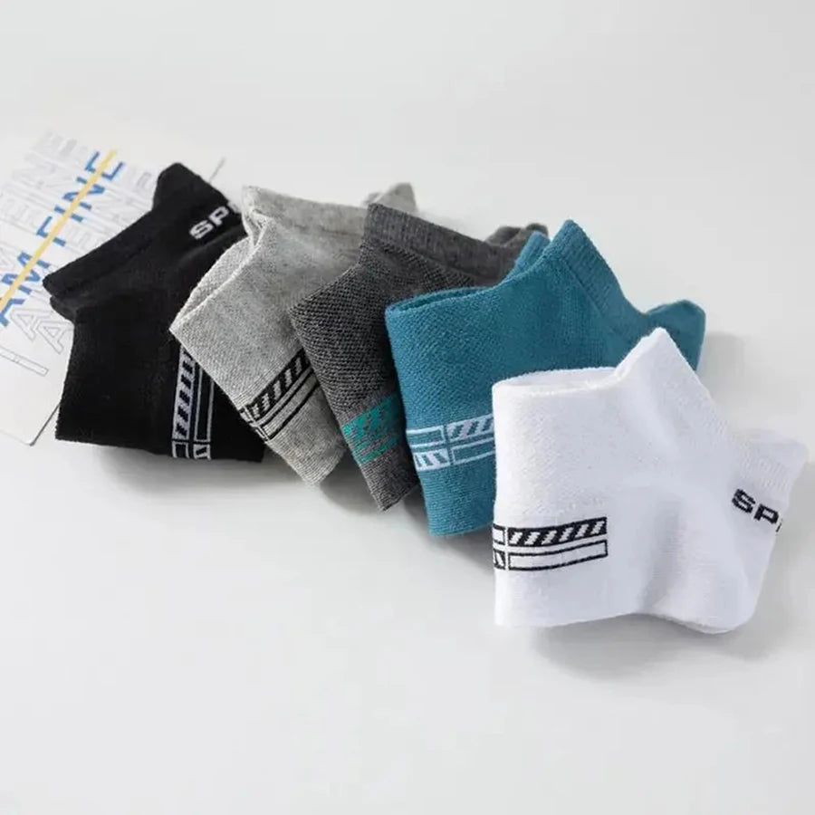 10 Pairs Polyester Spandex Low Cut Ankle Socks for Men