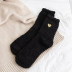 Thick Plush Coral Velvet Mid Tube Socks for Women