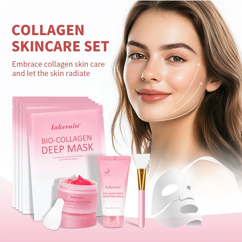 Collagen Skincare Set Deep Nourishment Face Cream and Mask