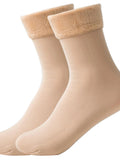 Fleece Lined Thermal Translucent Pantyhose