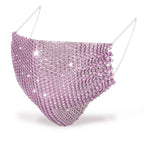 Nylon Rhinestone Decorative Face Mask