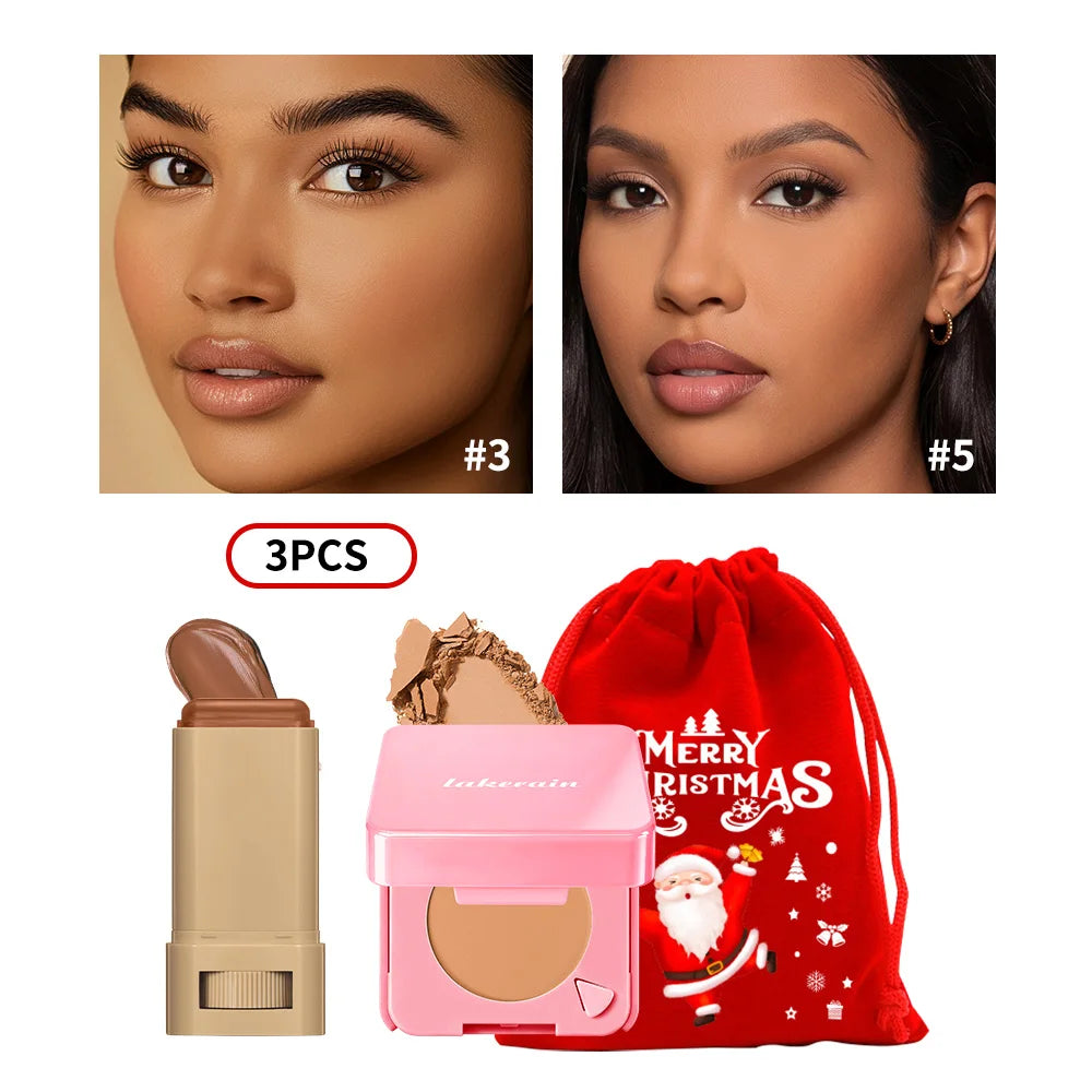 Foundation Stick and Pressed Powder Makeup Set