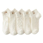 Polyester Elastane Cartoon Print Low Tube Casual Ankle Socks