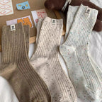 Polyester Elastane Casual Mid Tube Socks 4 Pack