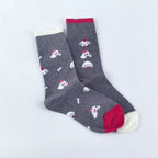 Cotton Blend Puppy Print Mid Calf Socks