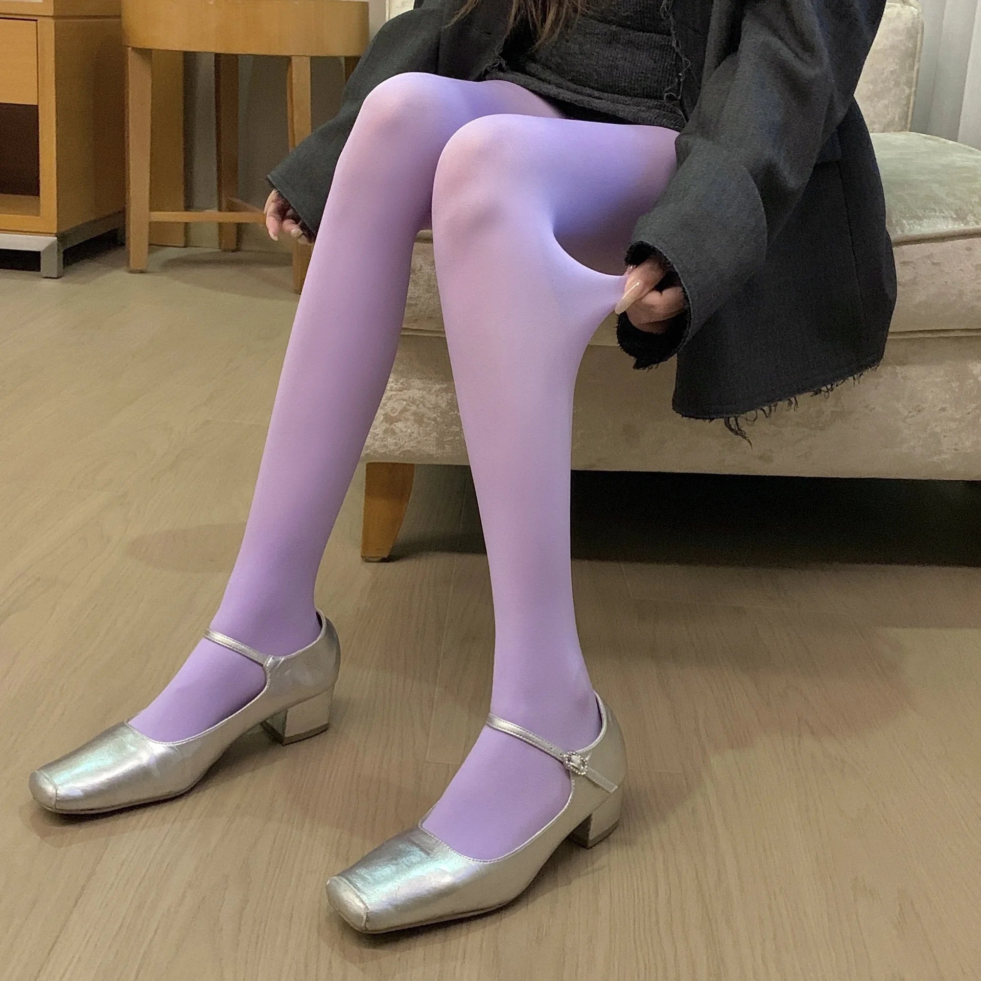 Solid Color Nylon Pantyhose For Women - 10