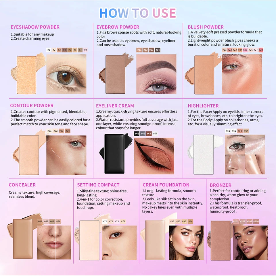 Magnetic Makeup Palette Eyeshadow and Contour Kit