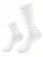 Polyester Elastane Slouch Knit Crew Socks 8 Pack