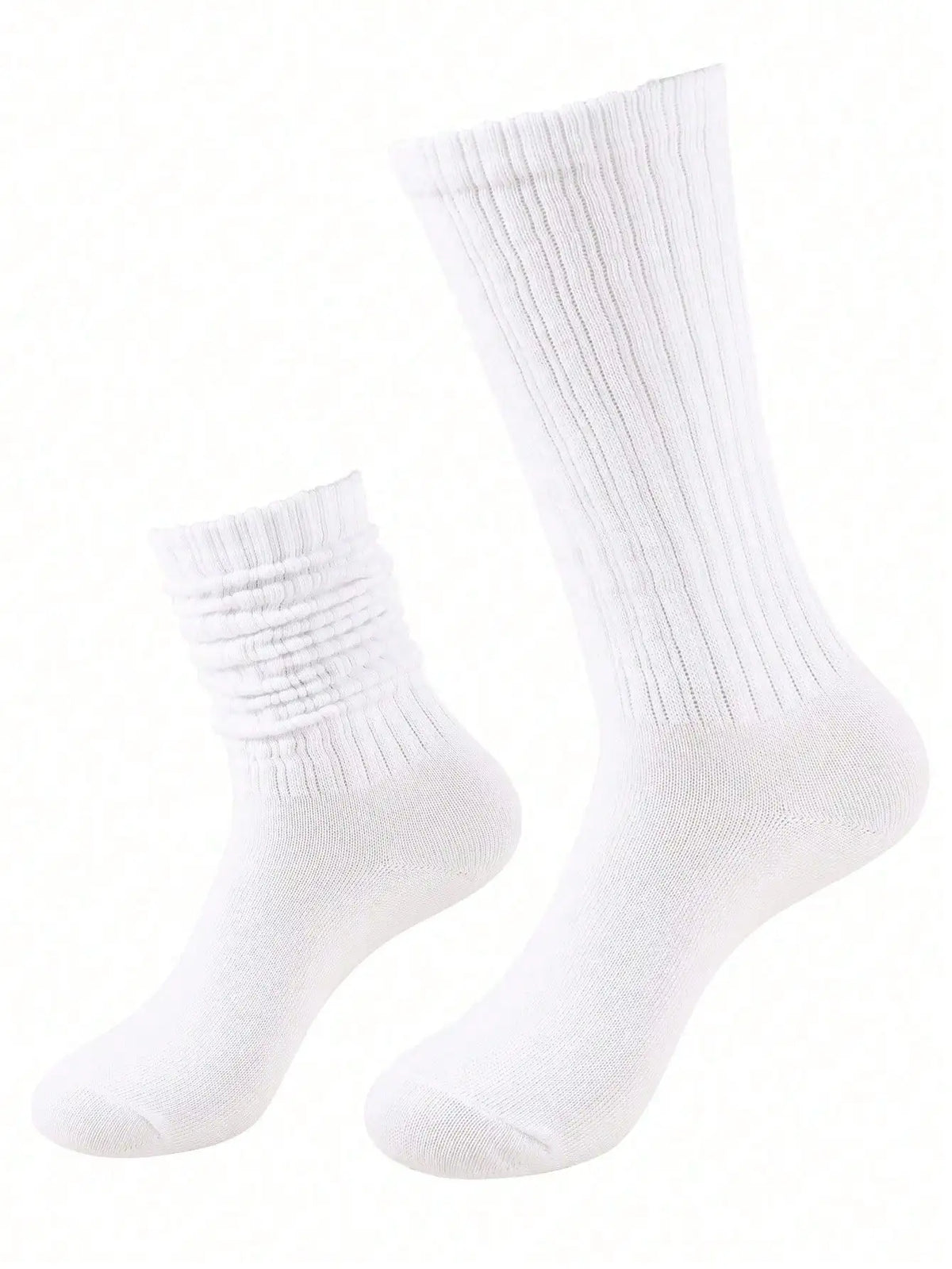 Polyester Elastane Slouch Knit Crew Socks 8 Pack