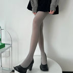 Elastane Nylon Opaque Footed Tights