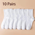 7 Pairs Polyester Elastane Mid Length Casual Crew Socks