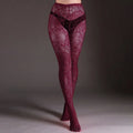 Geometric Lace Pattern Nylon Pantyhose