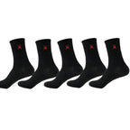 Polyester Elastane Crew Socks Spider Pattern