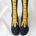 Polyester Spandex Knee High Chicken Claw Novelty Socks
