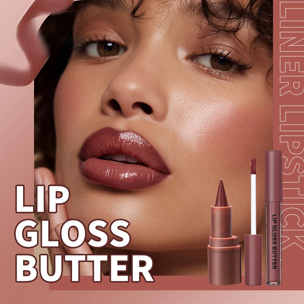 Water Lip Stain and Lip Gloss Butter Combo Set - 2