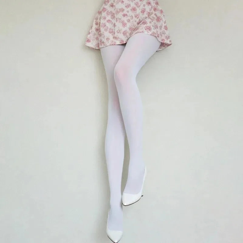 Nylon Elastane Solid Color Opaque Tights - 5