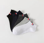 Men Breathable Polyester Ankle Socks Sports Invisible Casual Footwear