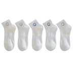 Polyester Elastane Smiling Face Ankle Socks