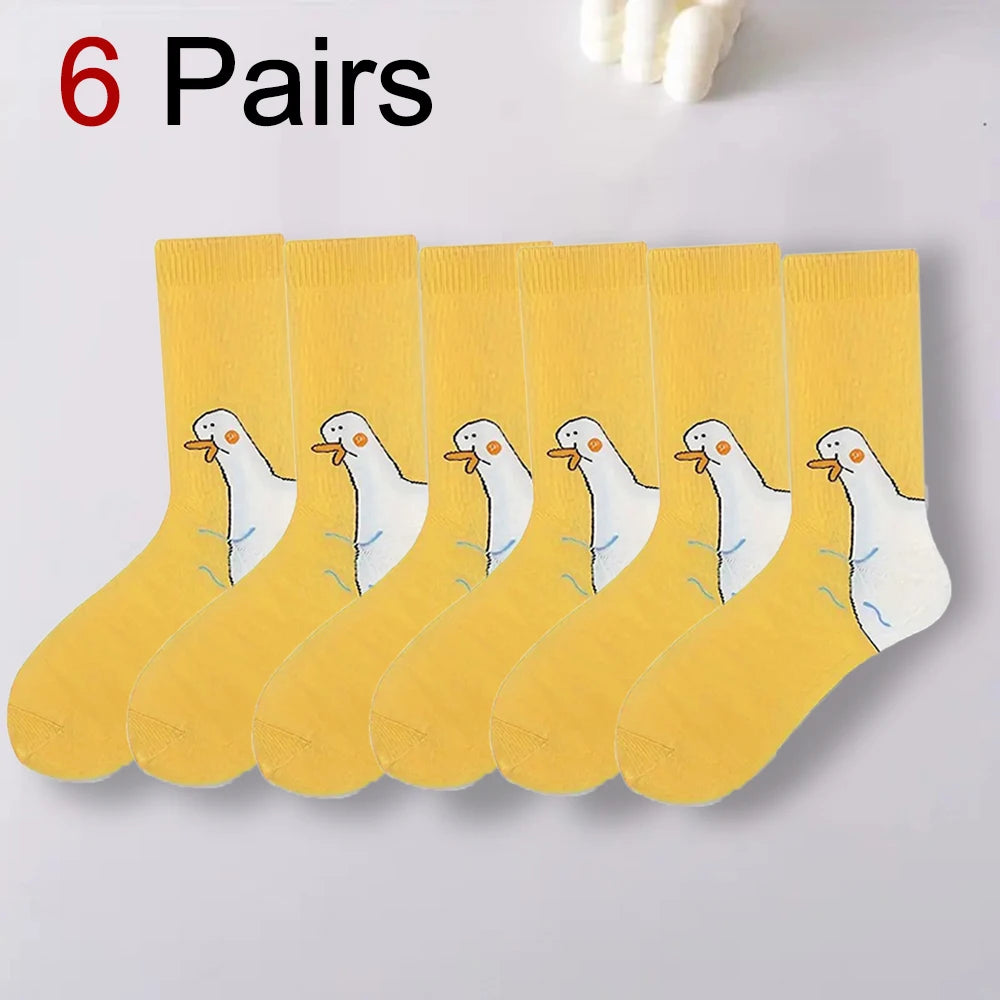 Polyester Spandex Cartoon Casual Socks