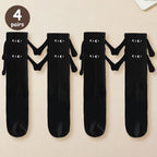 Magnetic Cartoon Eye Mid Tube Couple Socks