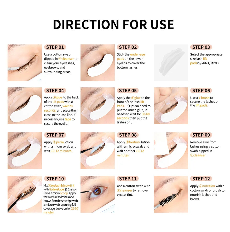 Professional Eyelash and Eyebrow Lifting and Tinting Kit - 13