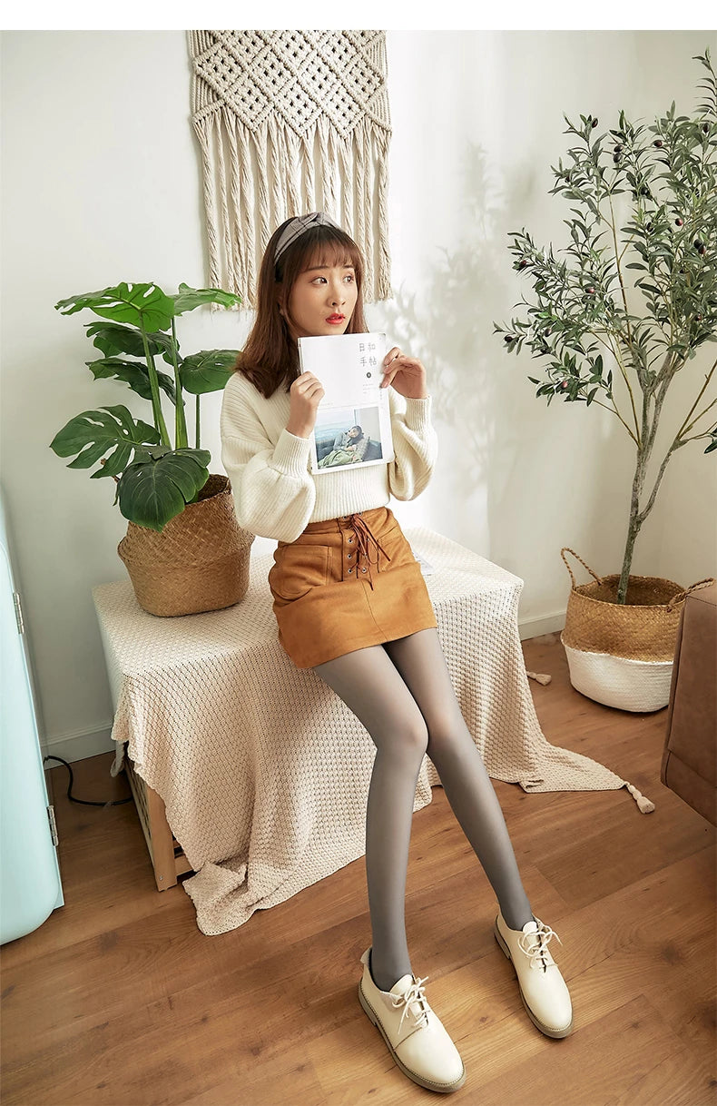 Fleece Lined Elastic Thermal Tights
