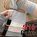 Polyester Mesh Breathable Mid Tube Socks