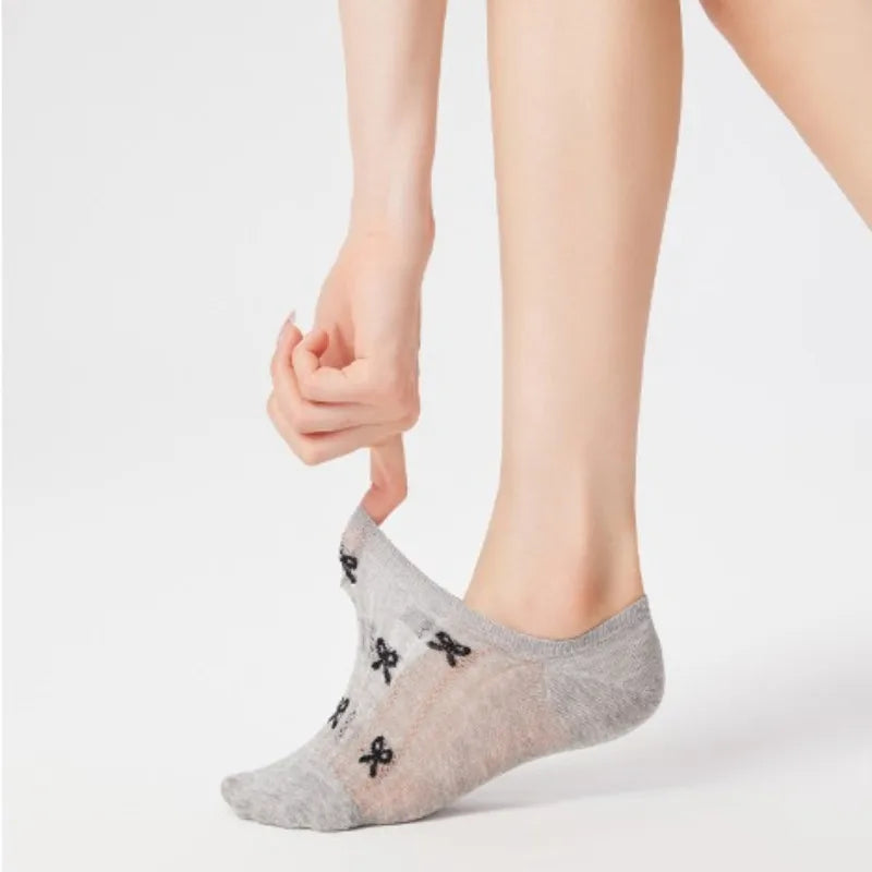 Cotton Mesh No Show Liner Socks for Women - 6