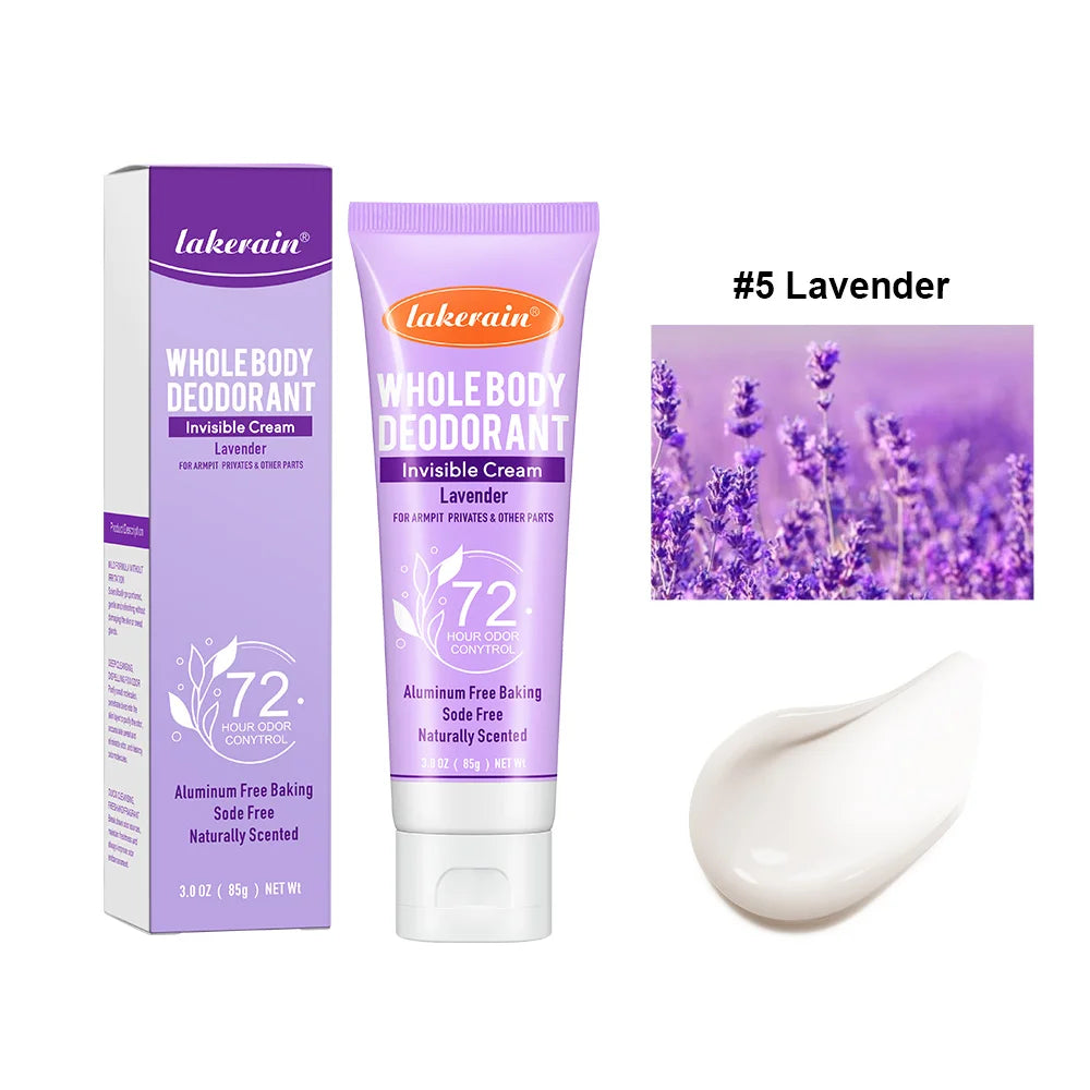 Invisible Body Deodorant Cream 72 Hour Odor Control