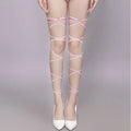 Elastic Nylon Bandage Cross Strap Tights