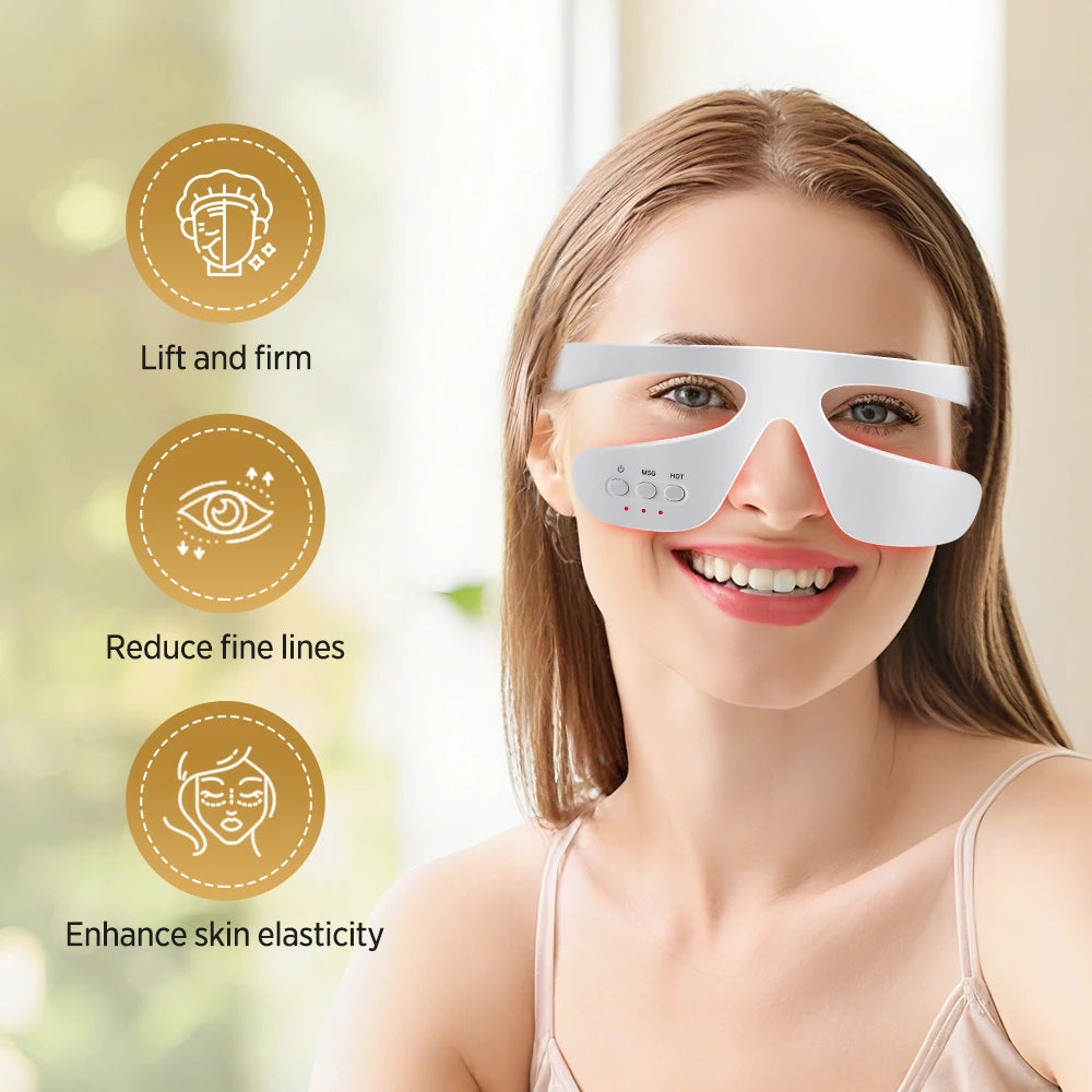 3D LED Red Light Vibration Eye Massager for Fatigue Relief