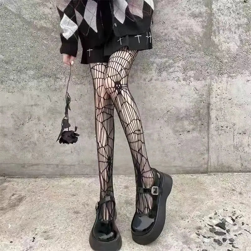Nylon Spiderweb Pattern Pantyhose Stockings