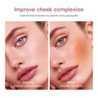 Matte Embossed Powder Blush Palette for Natural Cheek Color