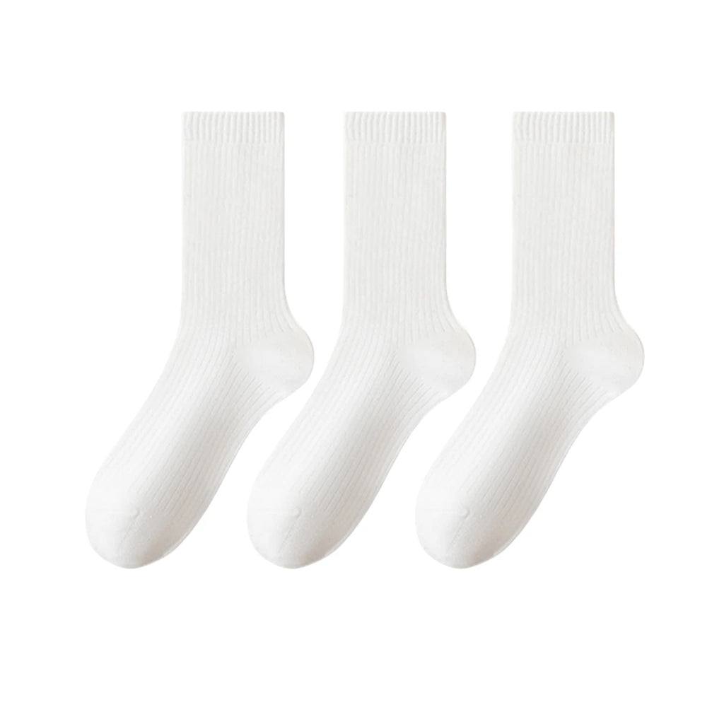 Polyester Elastane Women Mid Tube Casual Socks