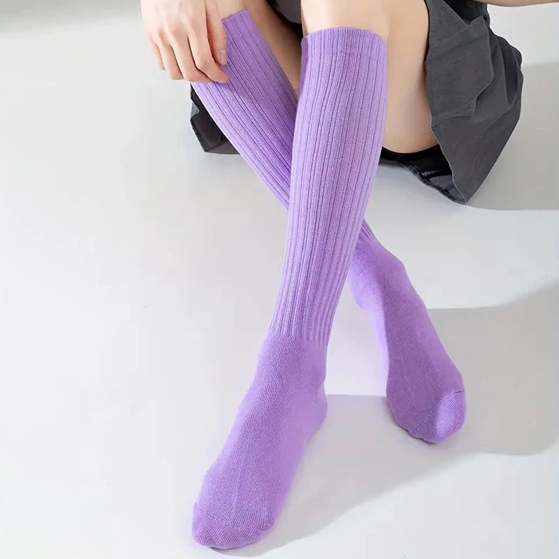Polyester Elastane Knitted Calf Socks