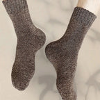 Thick Polyester Elastane Blend Mens Winter Crew Socks
